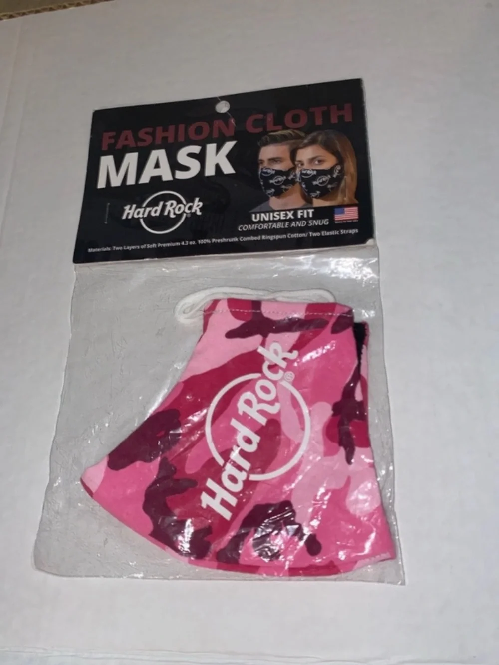 Unisex Hard Rock Cafe Pink Camo Face Mask